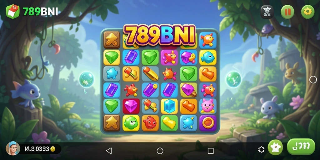 Tampilan gameplay seru dalam 789BNI yang penuh warna.