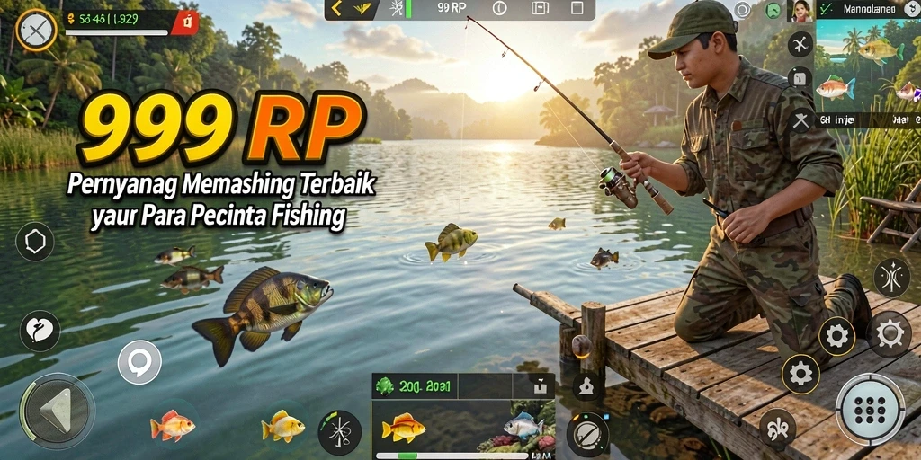 Tampilan menarik dari gameplay 99RP yang menunjukkan momen memancing seru.