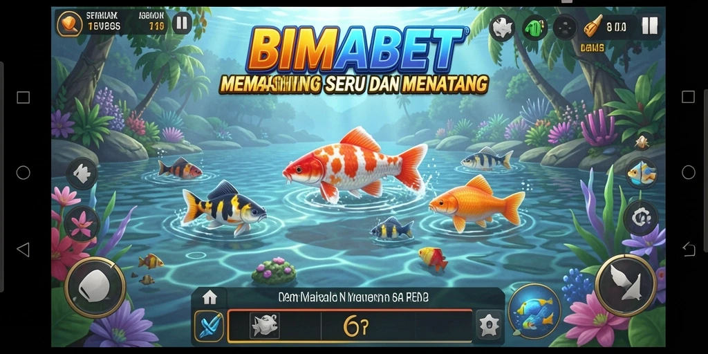 Tampilan gameplay BIMABET yang menakjubkan dengan ikan berwarna-warni.