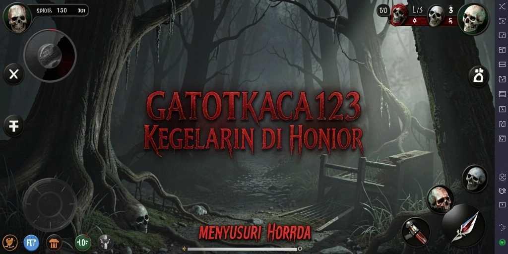 Screenshot gameplay GATOTKACA123 yang menegangkan dan mencekam.