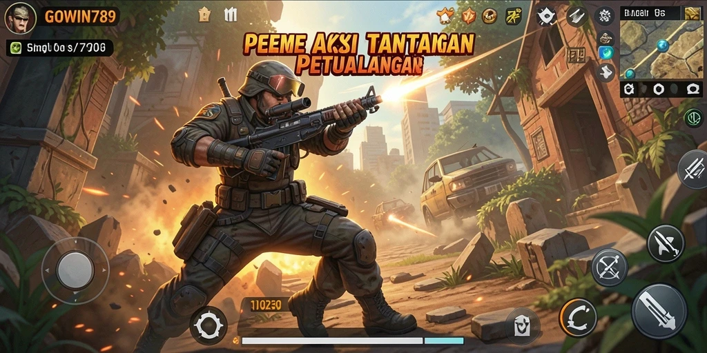 Tampilan gameplay GOWIN789 yang penuh aksi dan seru.