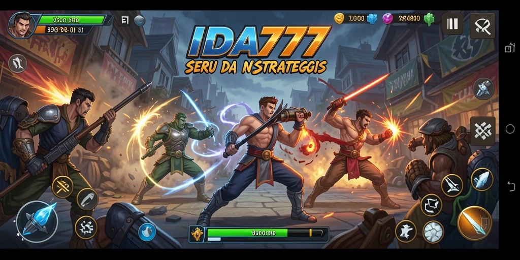 Tampilan gameplay seru dalam pertarungan karakter di IDA777.
