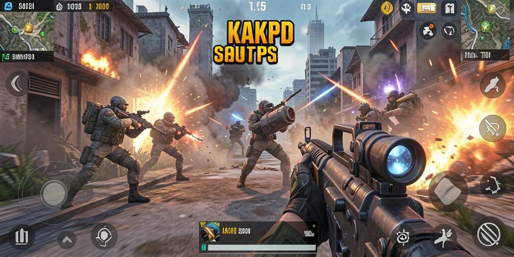 Screenshot KAKRP menampilkan aksi pertempuran yang intens dan seru.