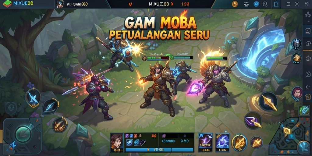 Tampilan gameplay seru dari MIXUE88 yang penuh aksi.