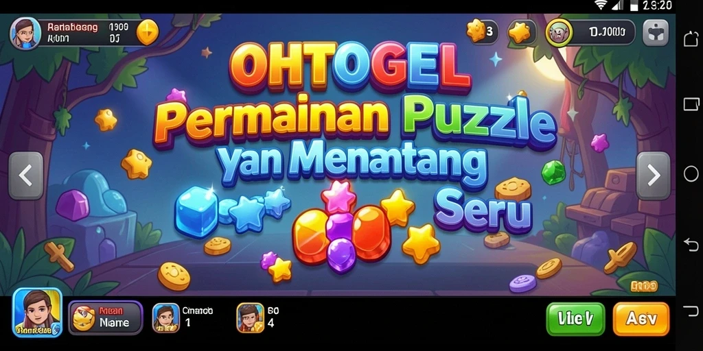 Tampilan gameplay OHTOGEL dengan skenario puzzle yang menantang.