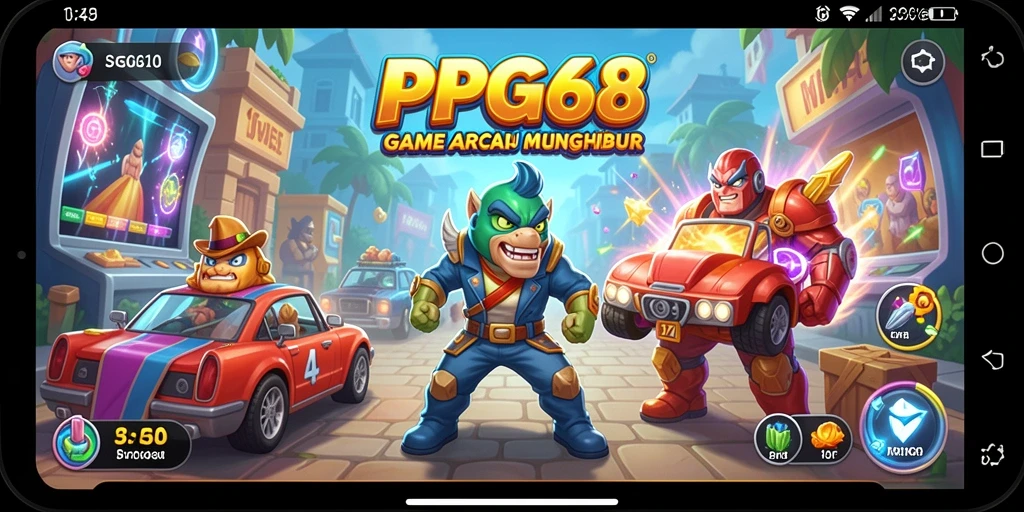 Screenshot menampilkan momen seru dalam gameplay Arcade PGG68.