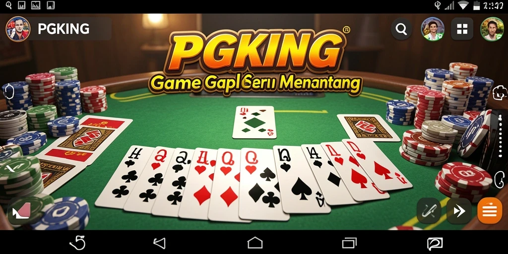 Tampilan seru gameplay Gaple di PGKING yang mengasyikkan.