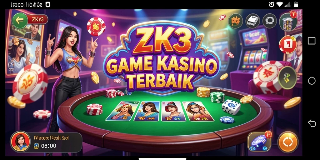 Tampilan menarik dari gameplay seru di ZK3 menunjukkan keseruan Kasino.